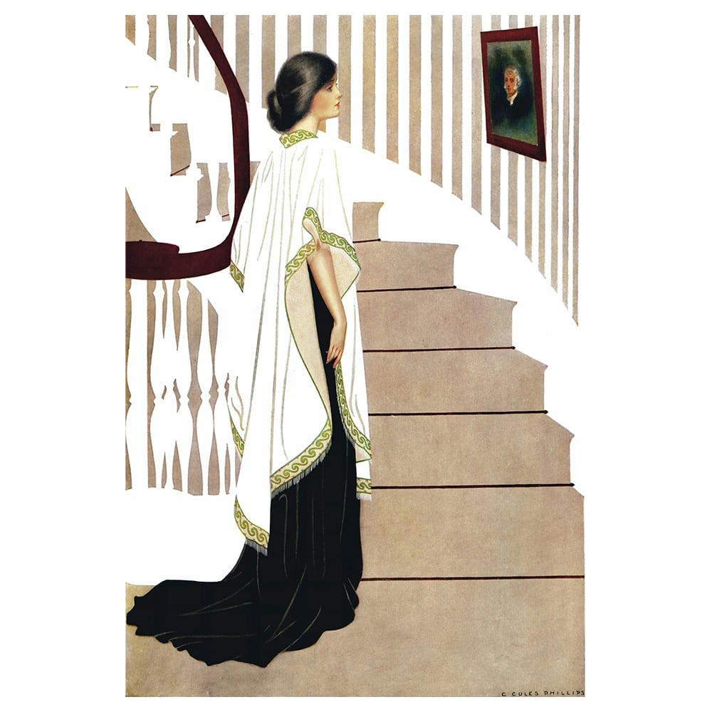 - Tableau portrait of Elsie 1912 - C. Coles Phillips 40x60cm
