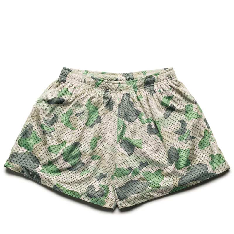 Market Smiley Mesh Shorts - Cream/Green