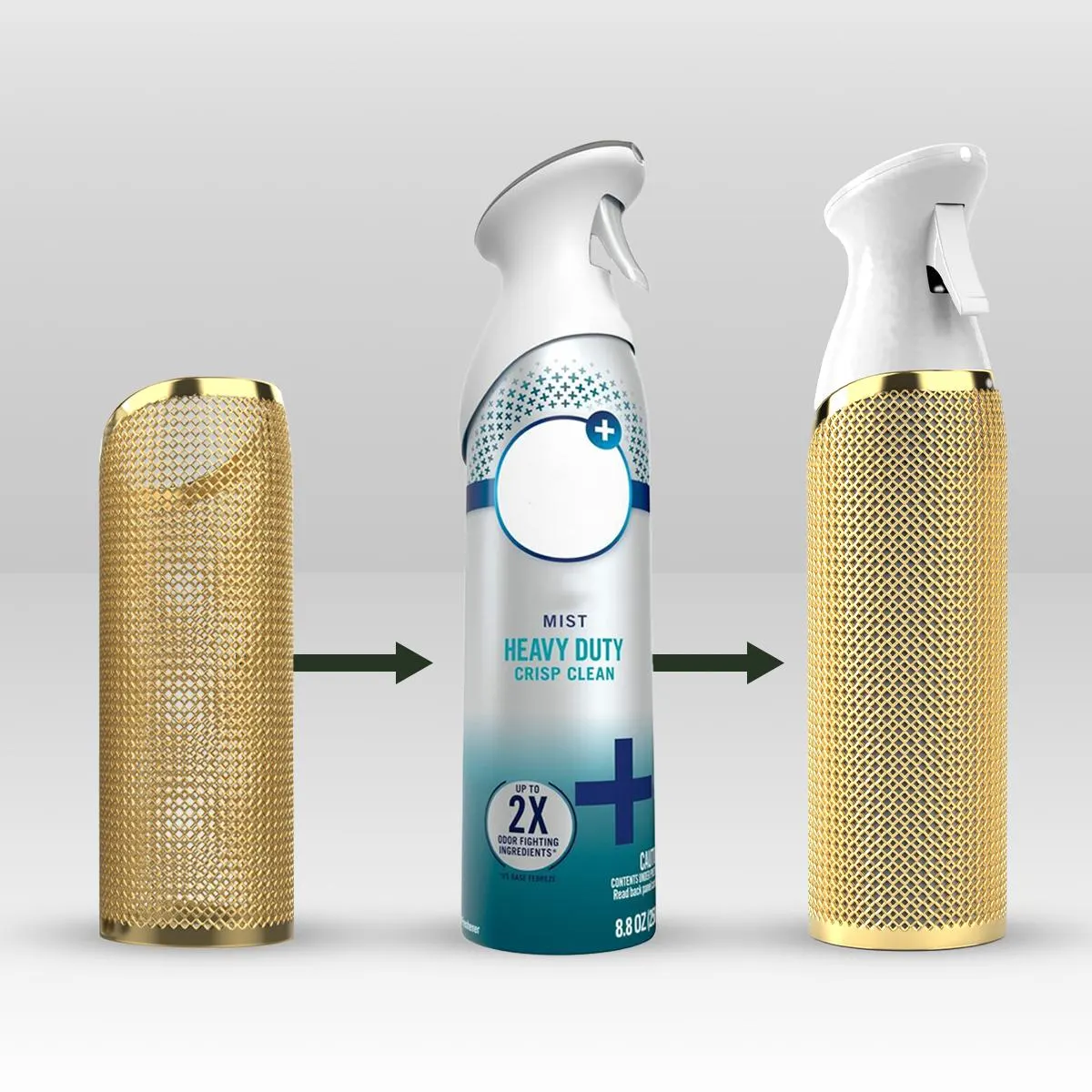 Febreze Cover Sleeve | Stainless Steel Air Freshener Cover | Hide Spray Can | Bathroom Decor | Air Freshener Holder