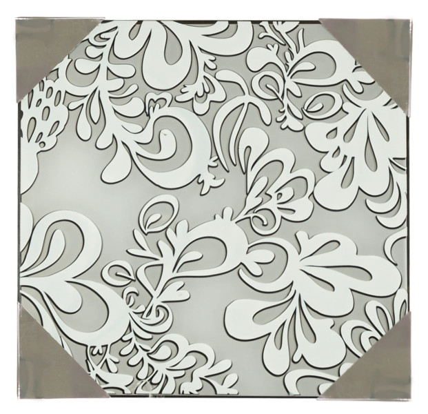 Plafonsrebrno-szary kwadratowy 8cm CEDRA 2xE27x40W IP20 Candellux