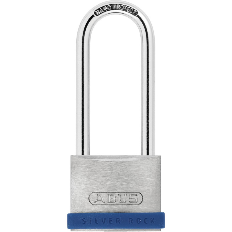 Cadenas à clé en zinc avec anse haute Silver Rock 63 mm ABUS
