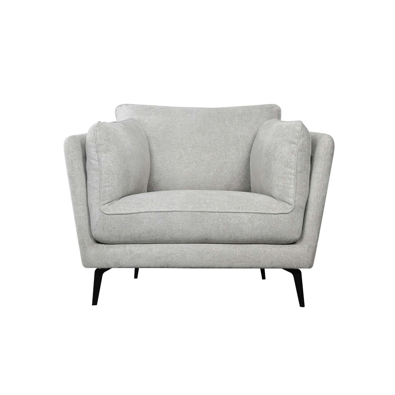 BARI - Fauteuil en tissu gris