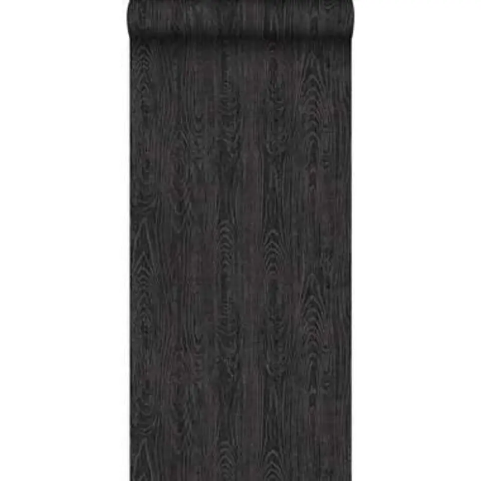 Origin behang - houten planken met nerf - zwart - 53 cm x 10.05 m