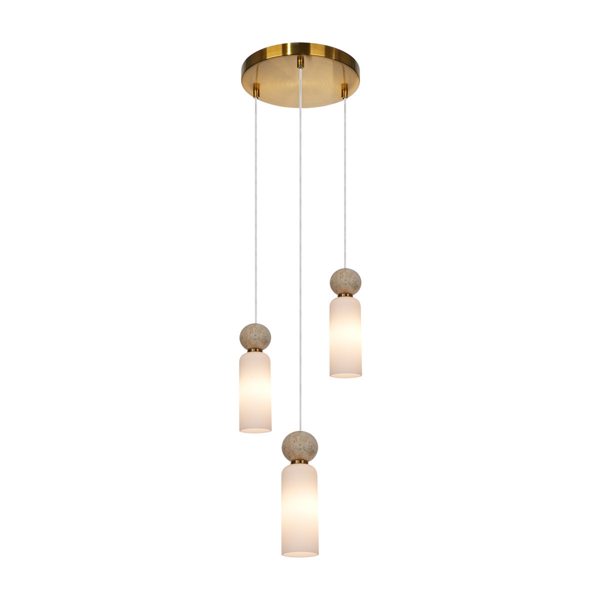 Lampa wisząca mosiądz SANTOS 3xG9x40W wym: 173,5x25x25 cm Italux