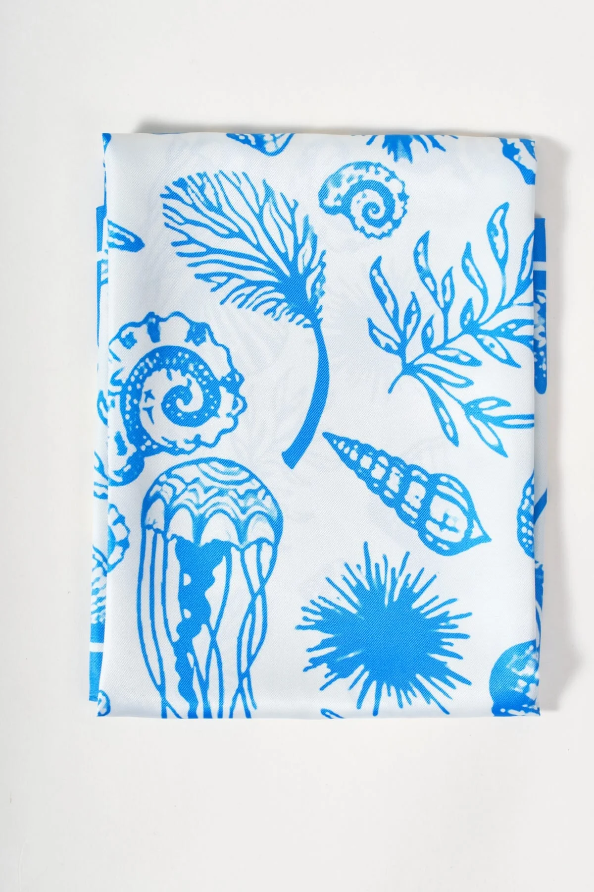 Blue Shell Print Neckerchief