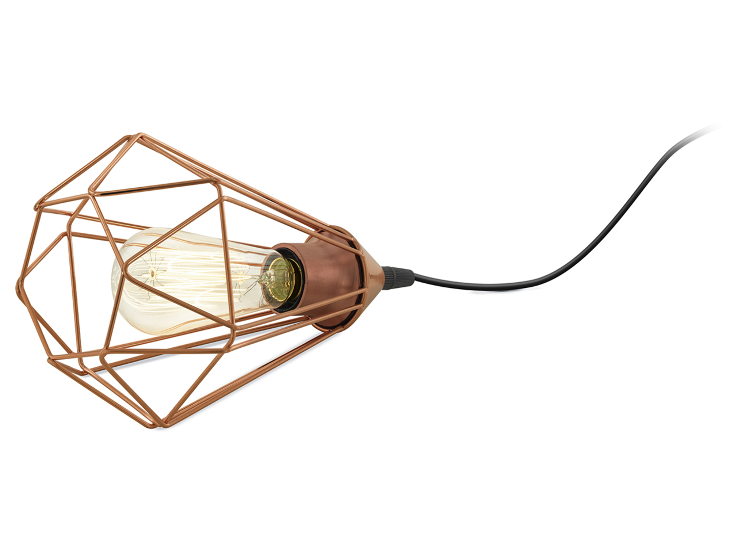 Lampa stołowa/podłogowa Tarbes metalowa miedziana