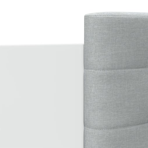 NNEVL Bed Frame with Headboard White 150x200 cm Engineered Wood