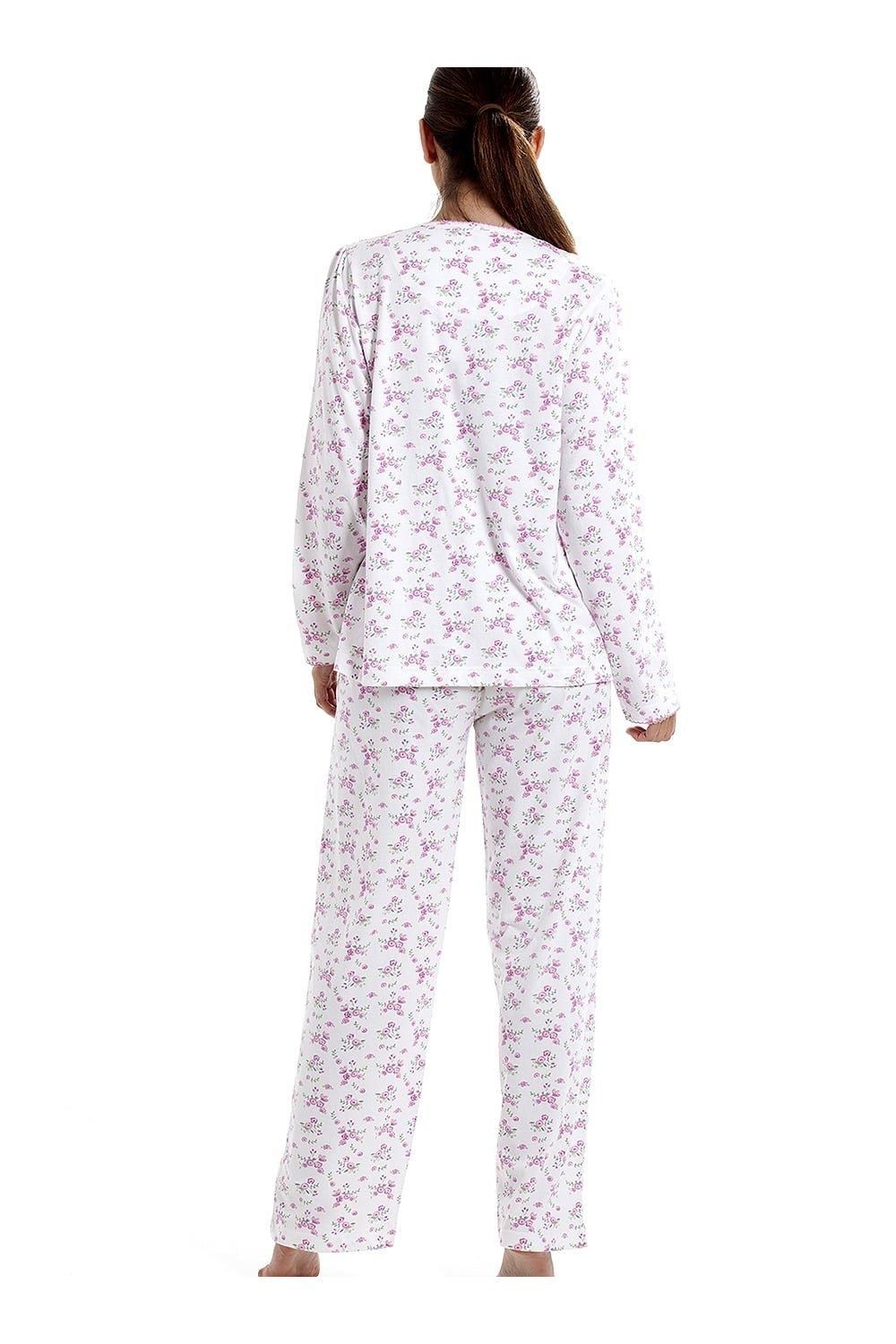 Camille Classic Jersey Cotton Ditsy Floral Print Pyjama Set