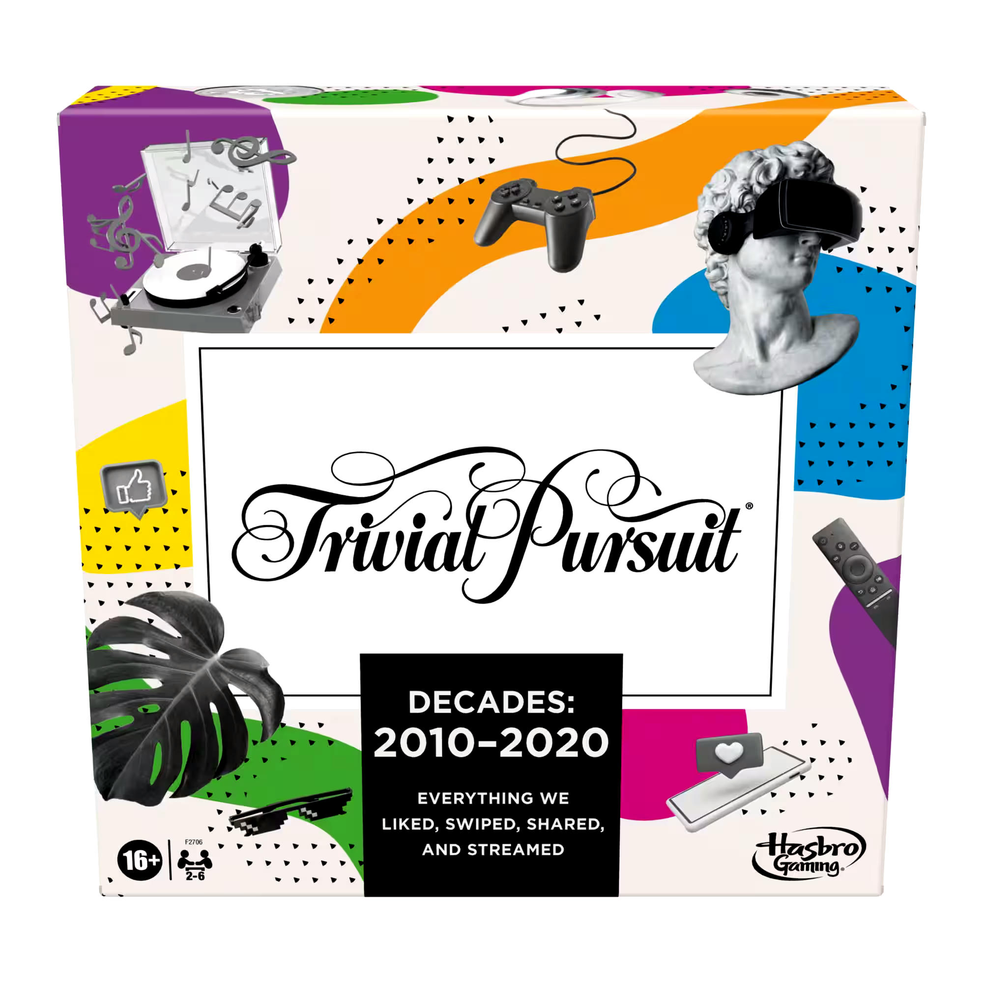 Trivial Pursuit Decades 2010 to 2020 Board Game - English Edition, Ages 16+