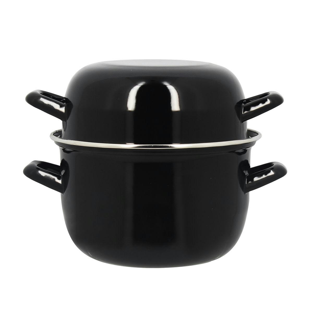 - Marmite à moules noire Ø18cm