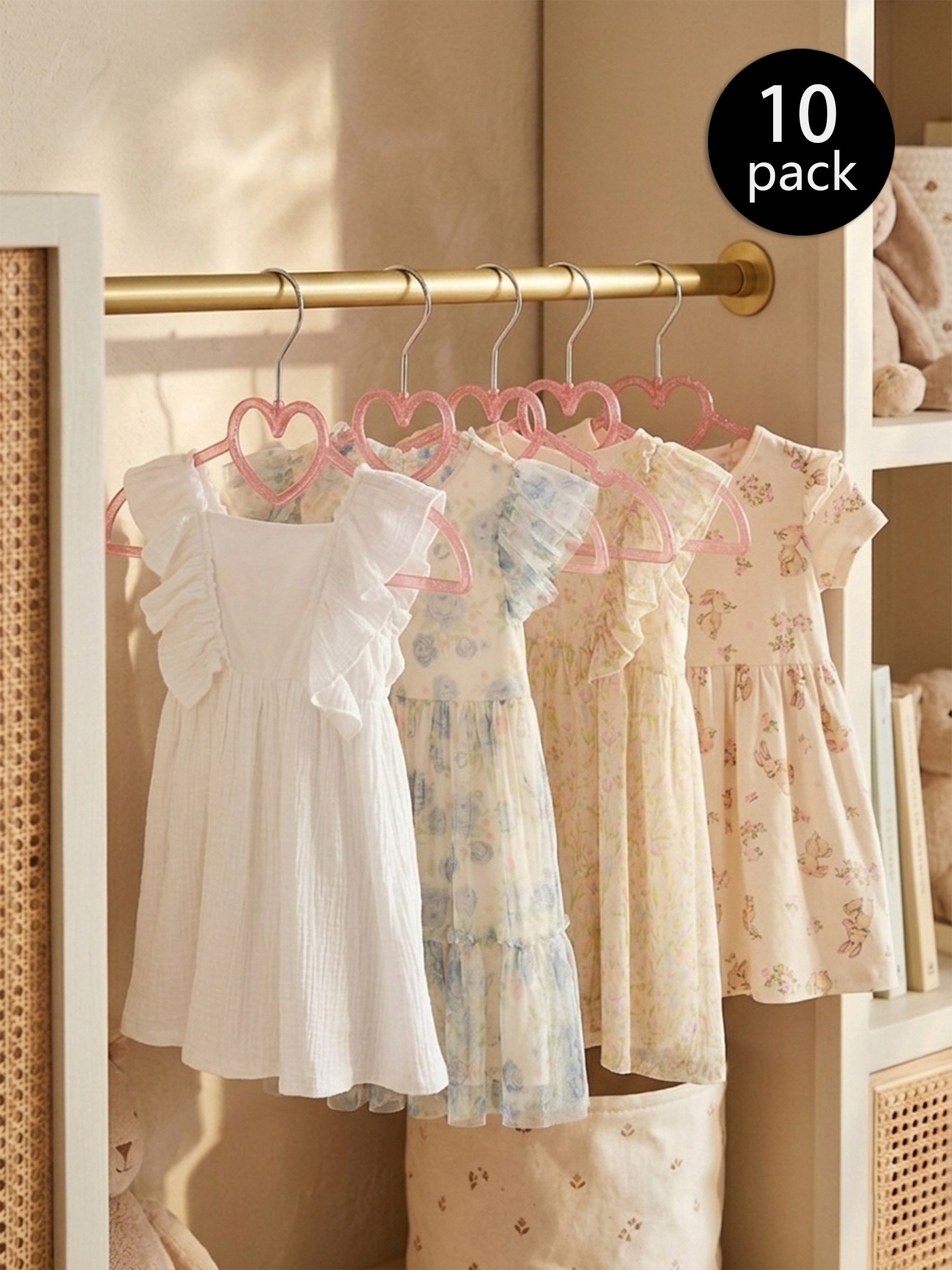 Wieszaki z motywem serca 10 pack