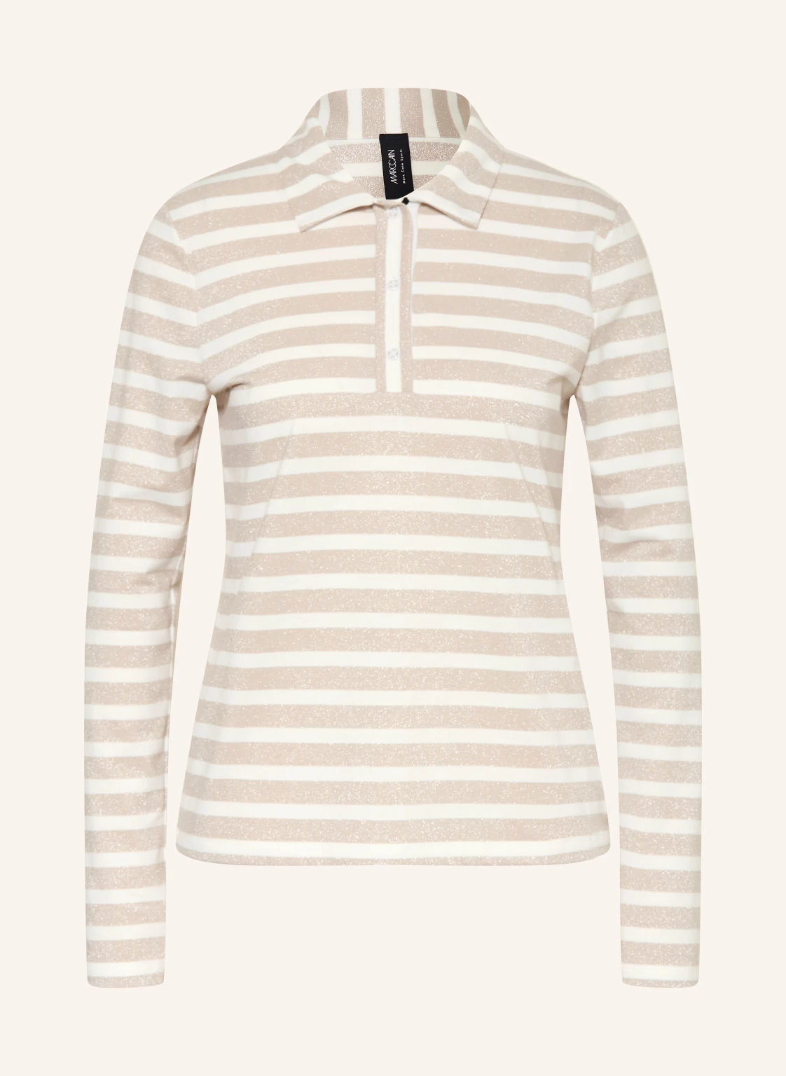 MARC CAIN Jersey-Poloshirt mit Glitzergarn