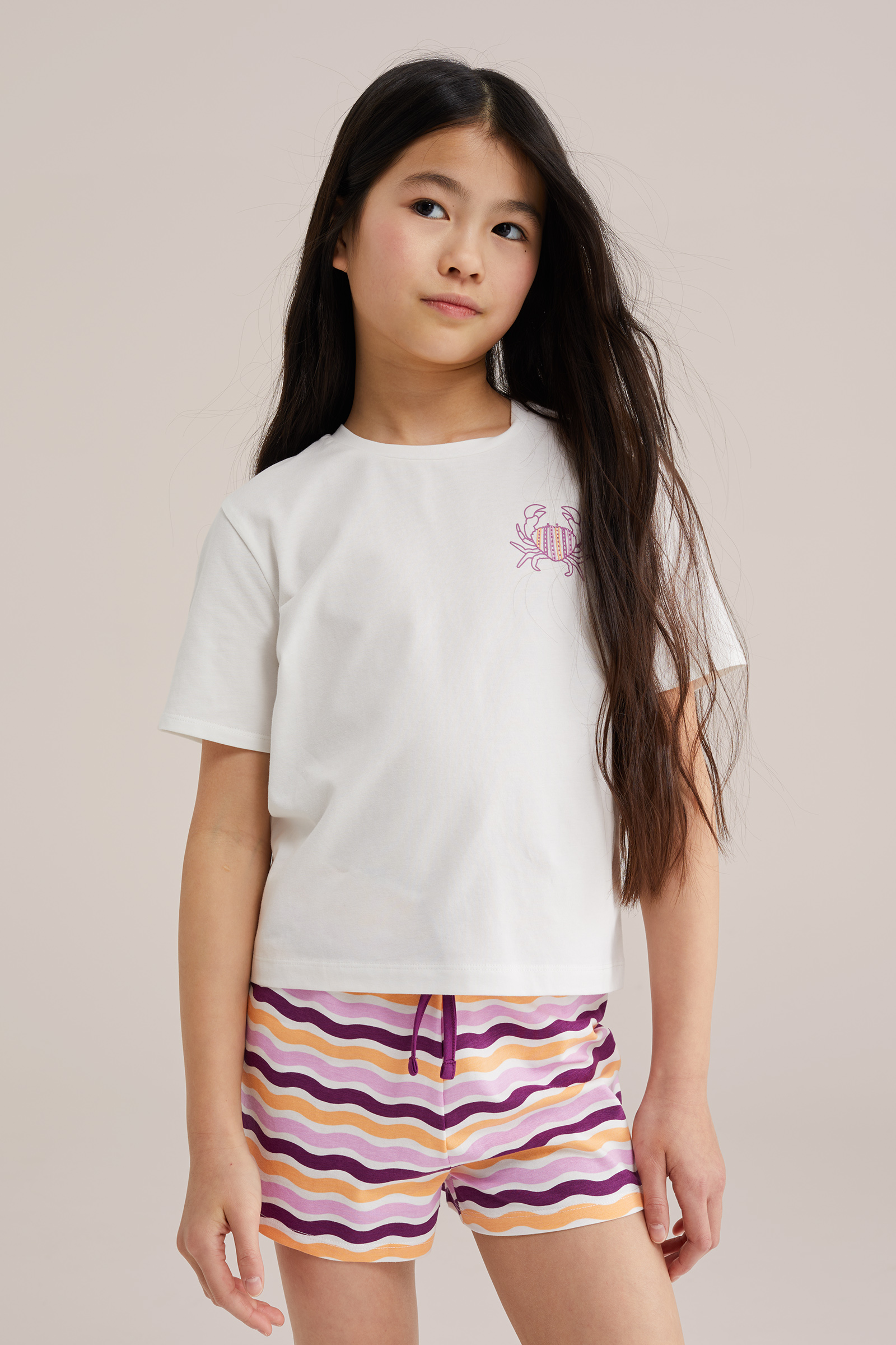 Meisjes pyjama met print, 2-pack