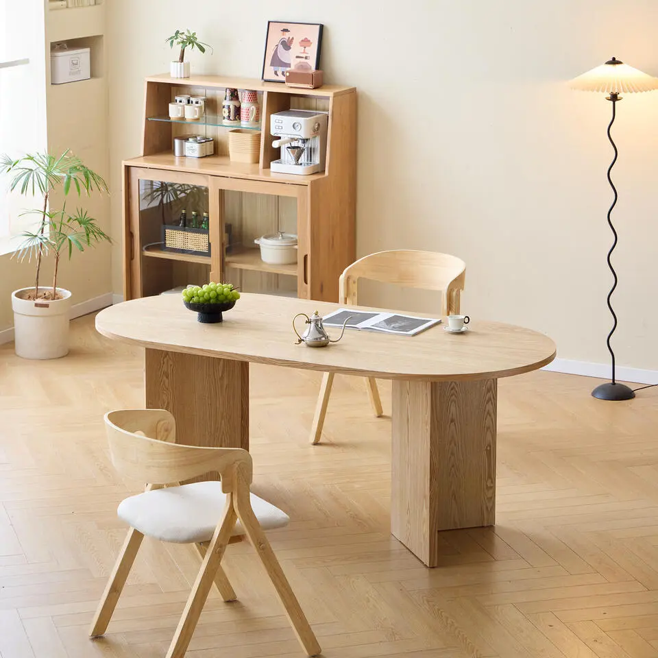 Eettafel voor 6 personen van grenen 180