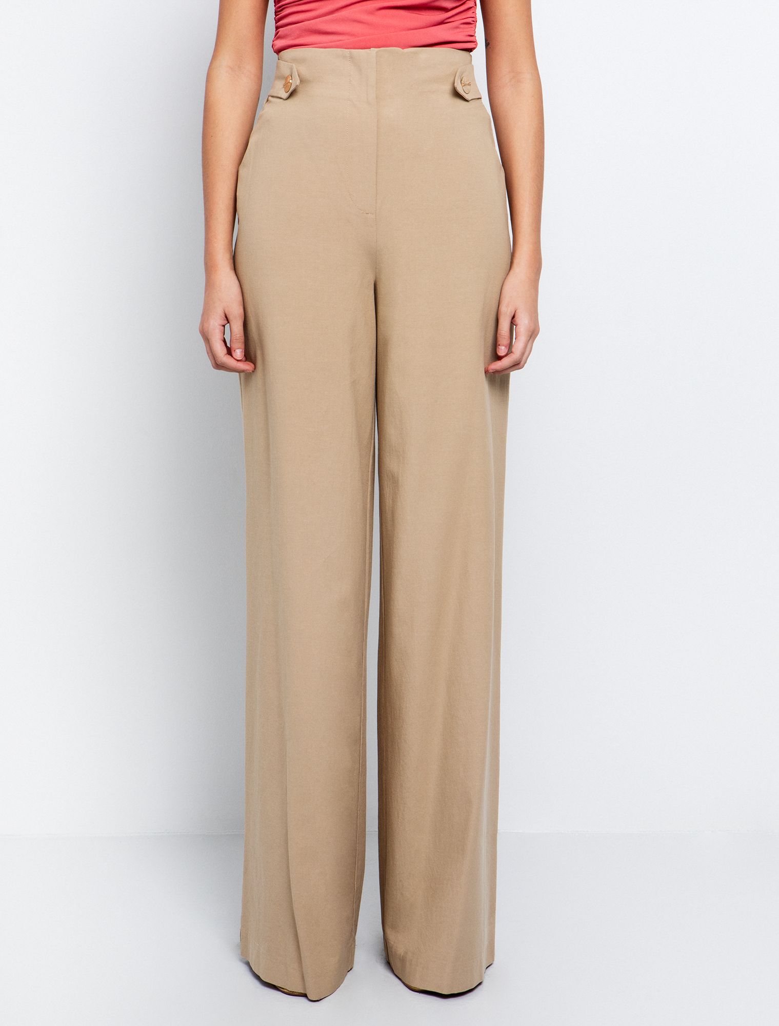 Full length παντελόνι με κουμπιά