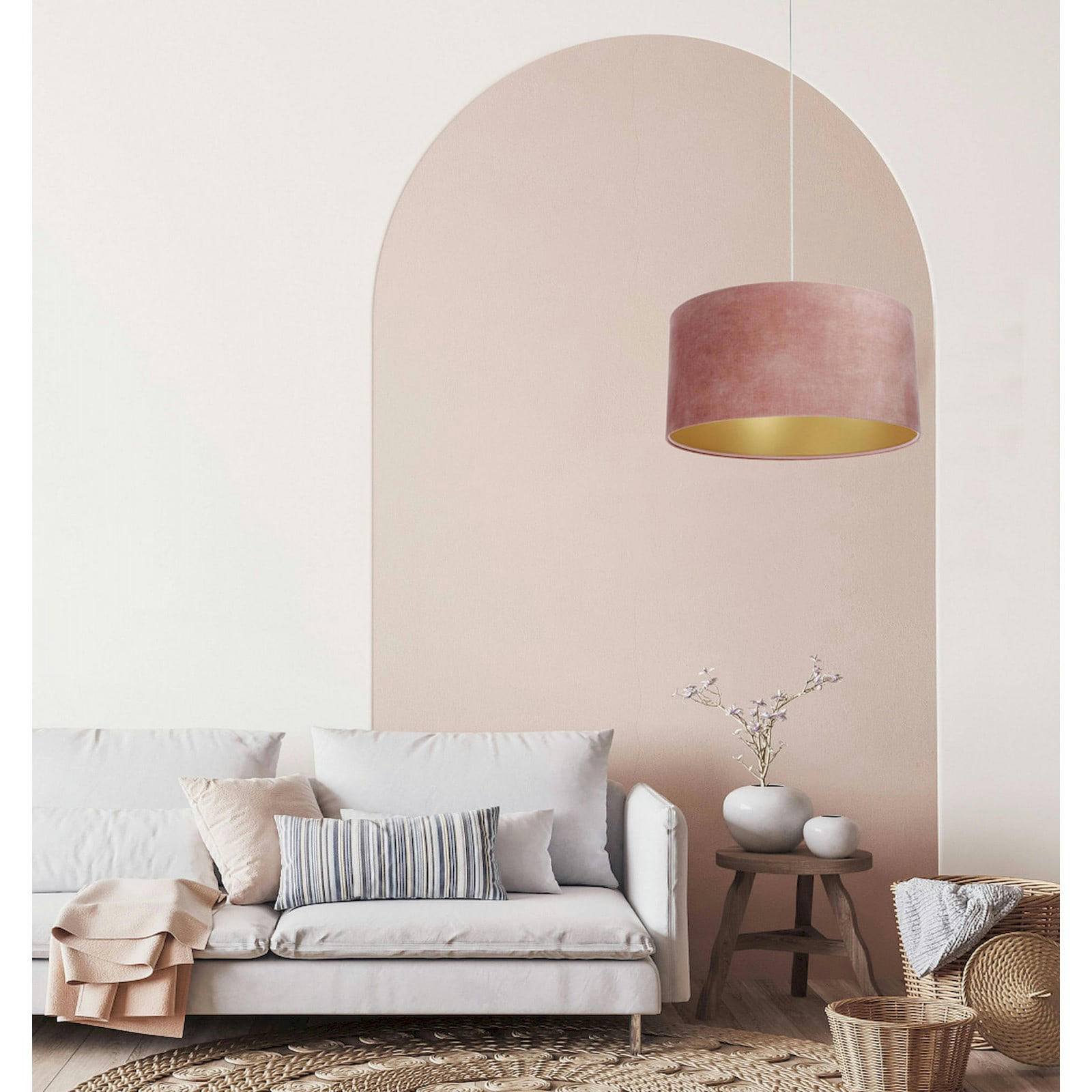 GLAMOUR - Suspension Tissu Rose