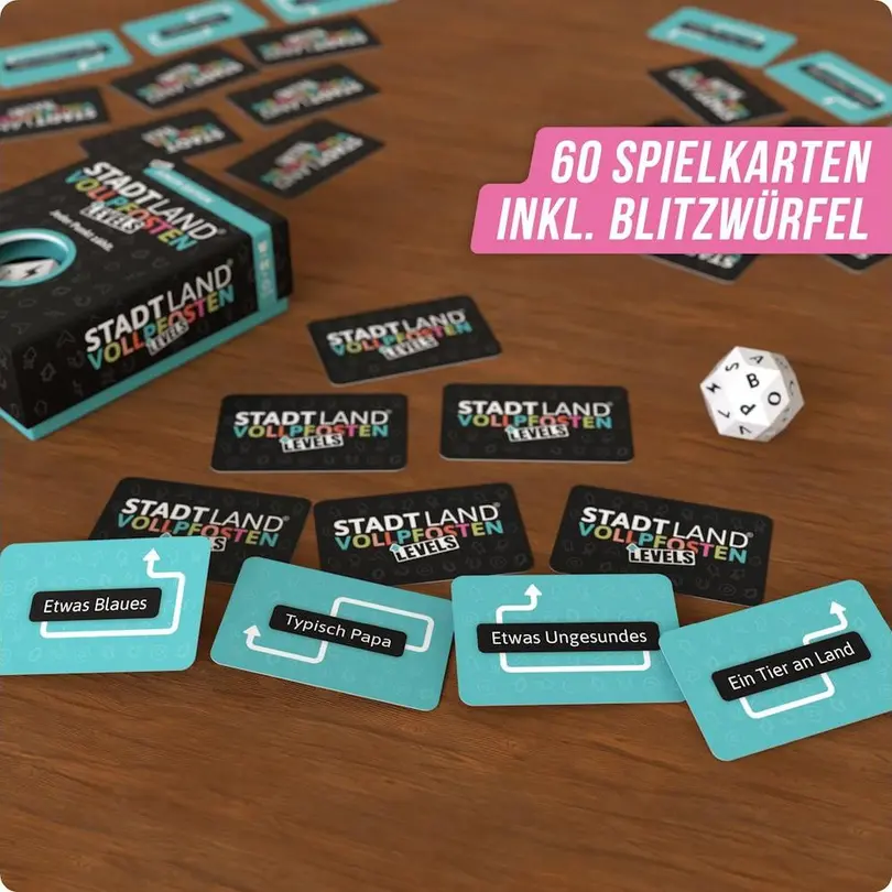 Kartenspiel 60-teilig STADT LAND VOLLPFOSTEN