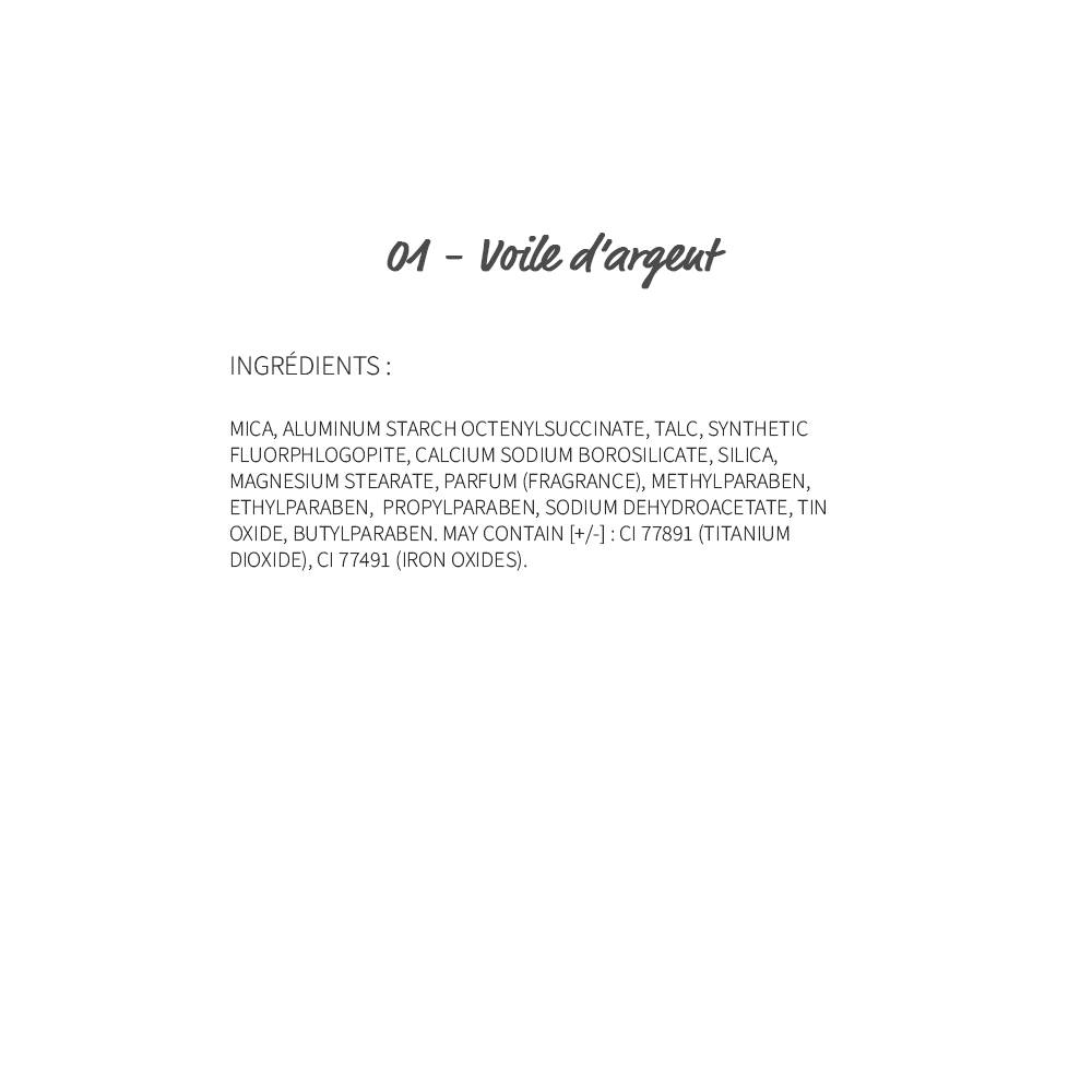 Voile scintillant poudre de féePoudre pailletée - argent