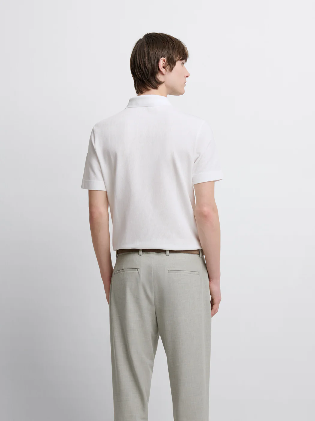 Polo col boutonné en coton