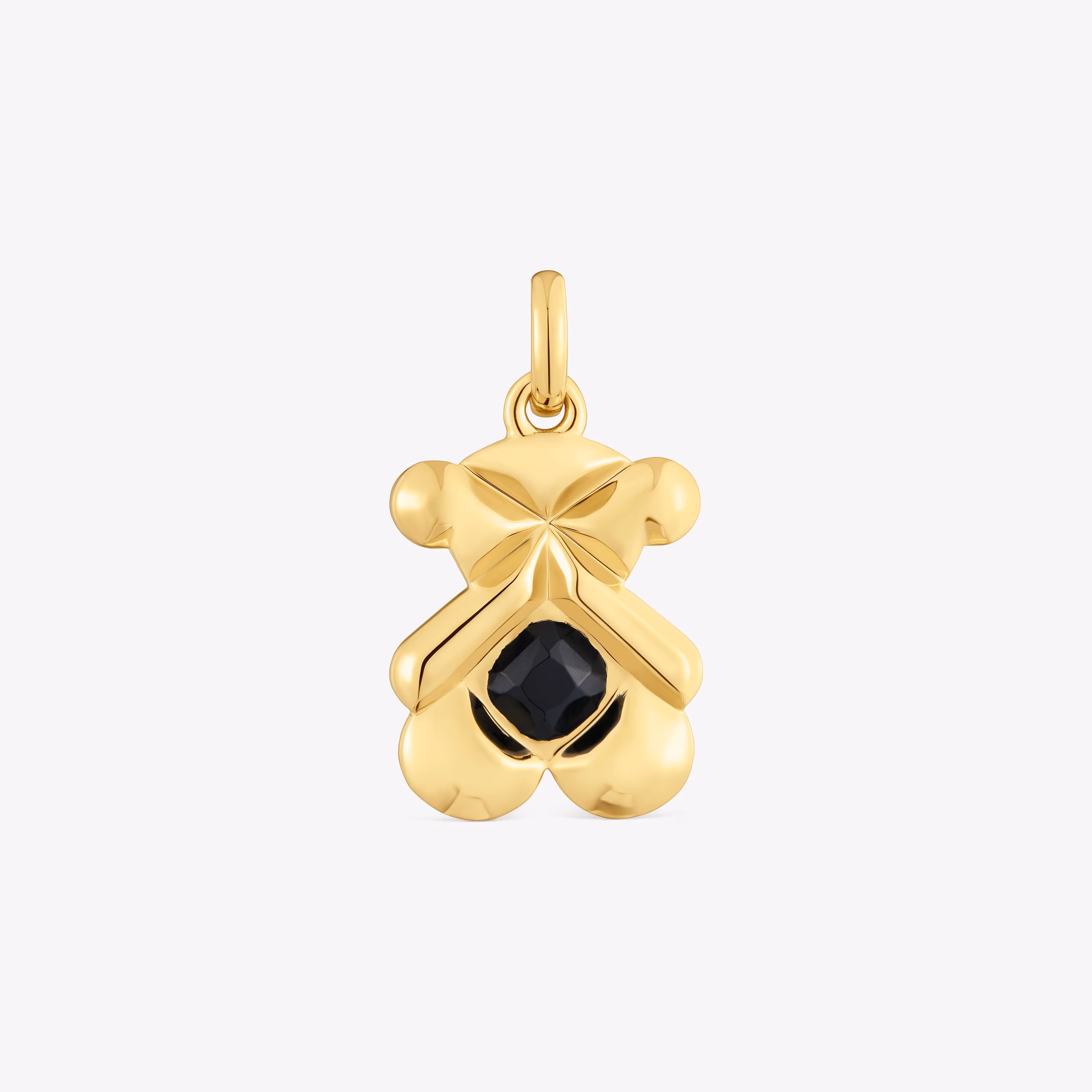 Colgante con baño de oro 18 kt sobre plata y ónix TOUS Sweet 40s