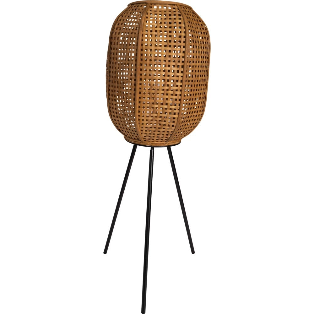Lesli Living lantaarn Macy - bruin - Ø32x88cm