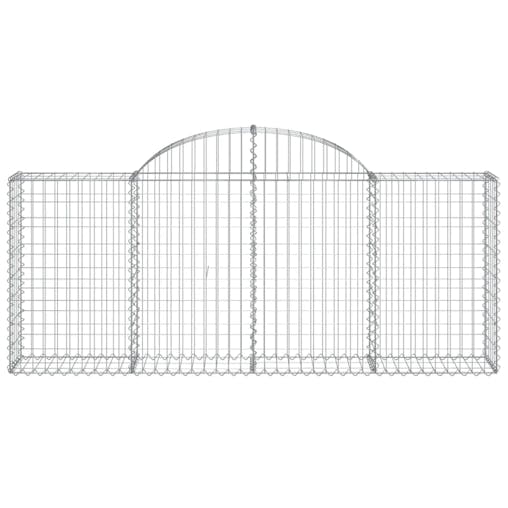 NNEVL Arched Gabion Basket 200x30x80/100 cm Galvanised Iron