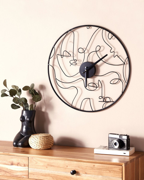 Zegar ścienny żelazny bez cyfr50 cm czarny