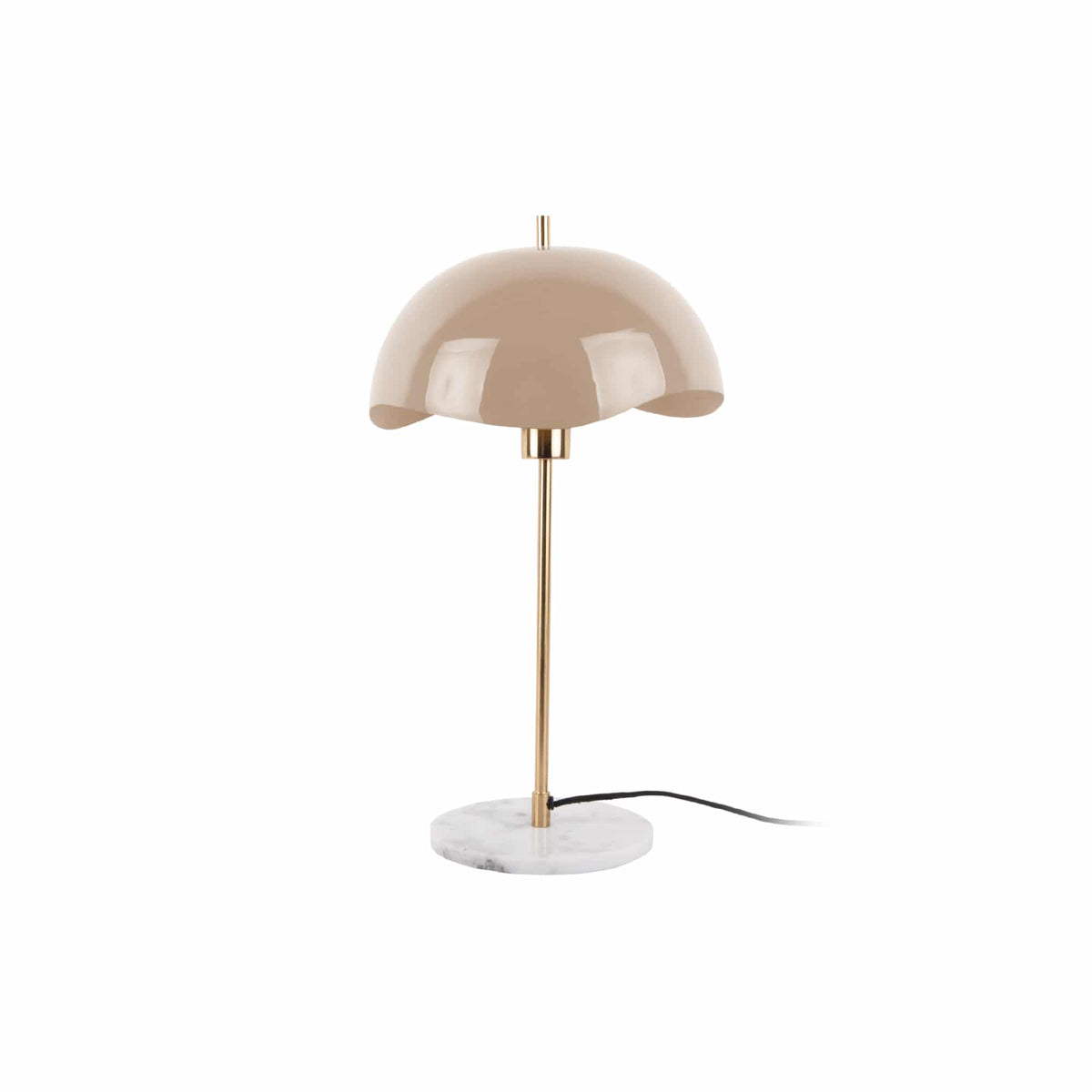 Leitmotiv tafellamp Waved Dome - bruin - 30x30x56cm