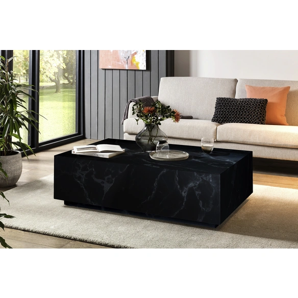 Couchtisch, rechteckig, in Marmoroptik