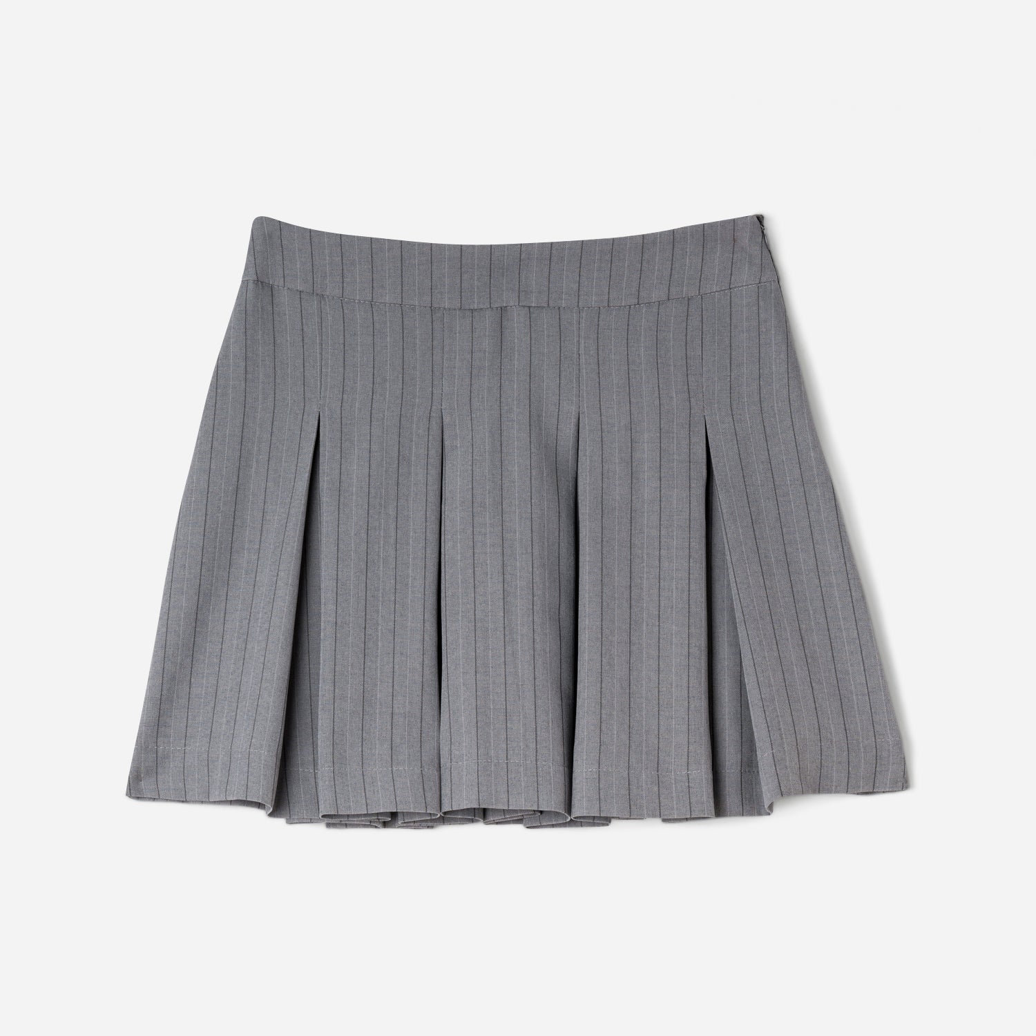 Jupe de tailleur TEXTO grise rayures tennis
