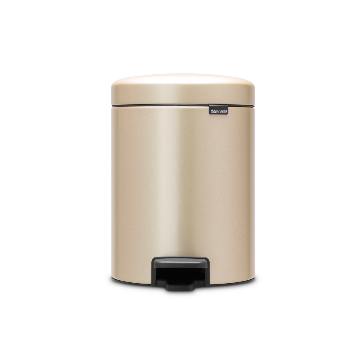 Brabantia NewIcon Pedaalemmer, 5 liter, kunststof binnenemmer - Metallic Gold