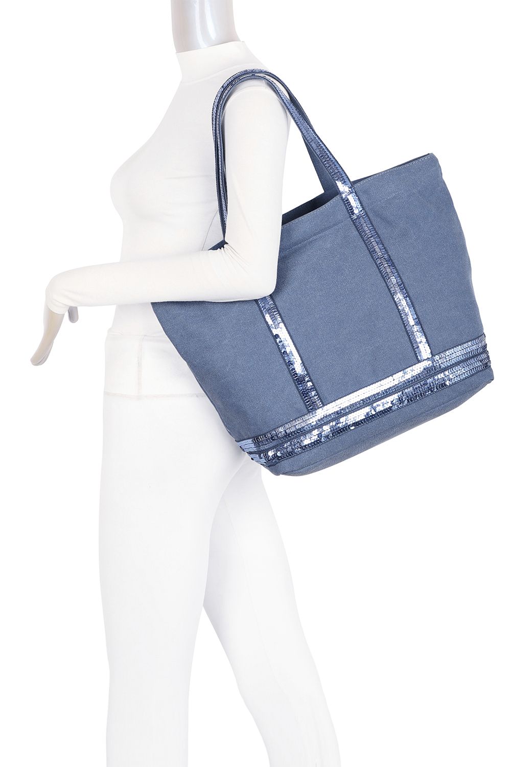 Fontanella Fashion Sequin-Embellished Canvas Oversized Shoulder/Tote Bag
