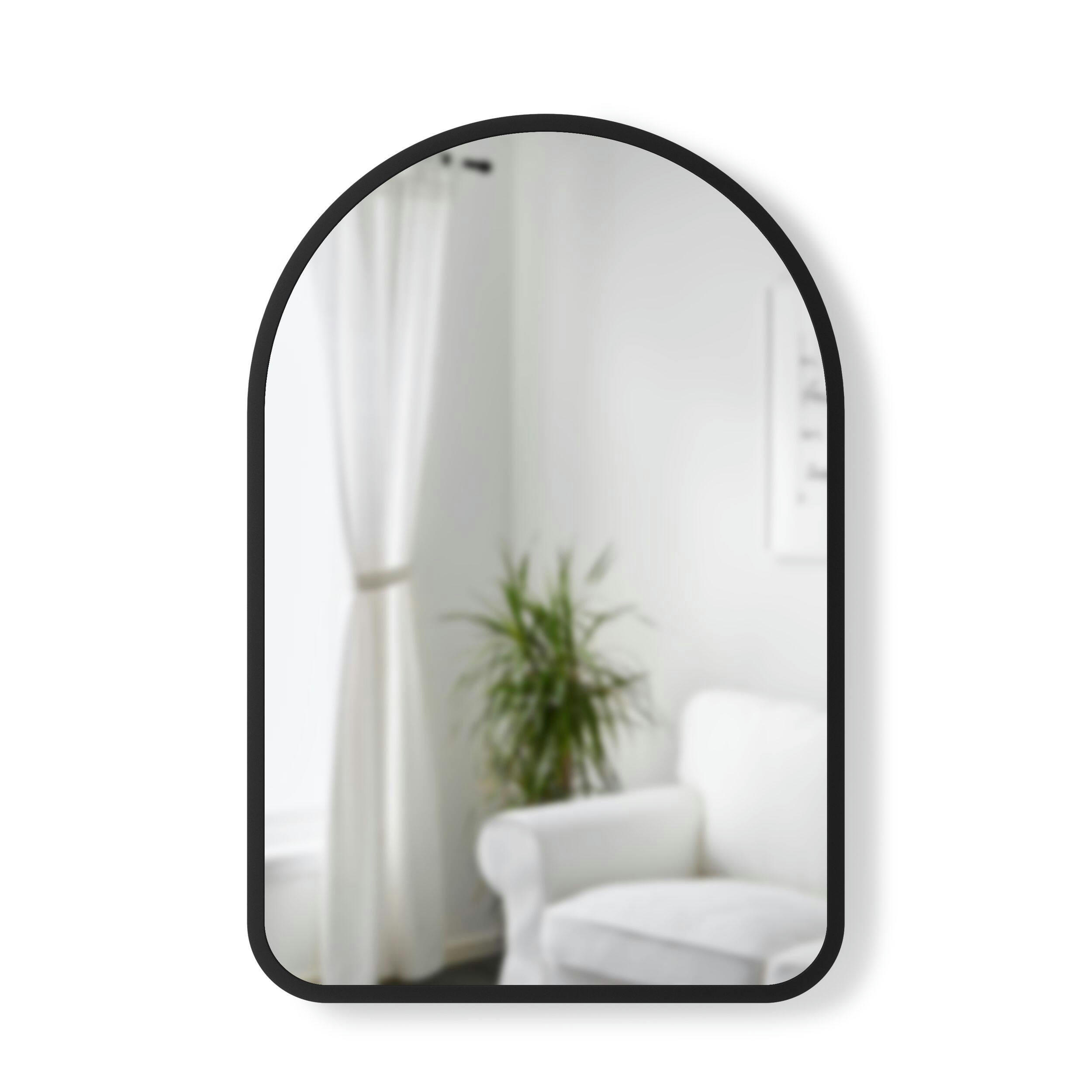 Umbra Hub Arched Wall Mirror, Black, 24 x 36-in