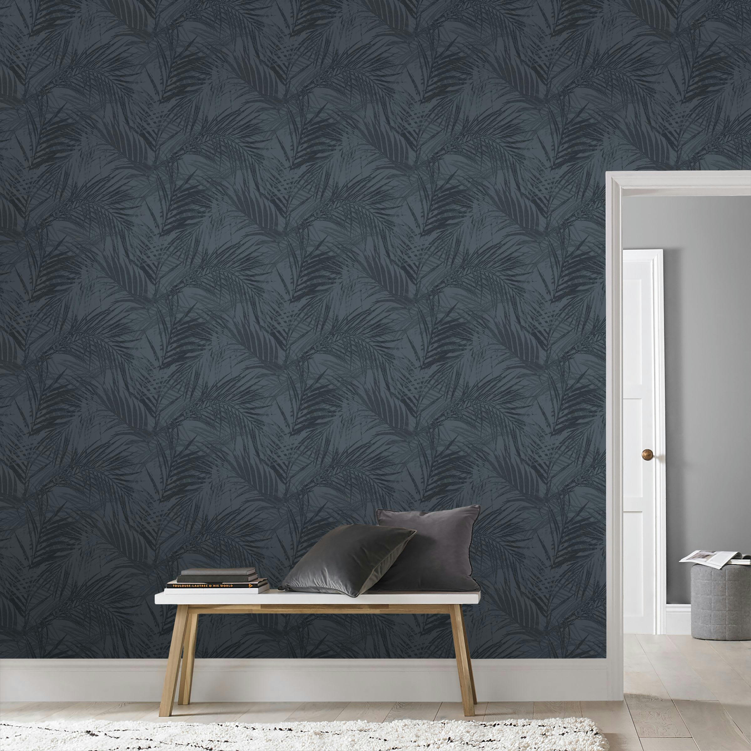 - Papier peint intissé feuilles d