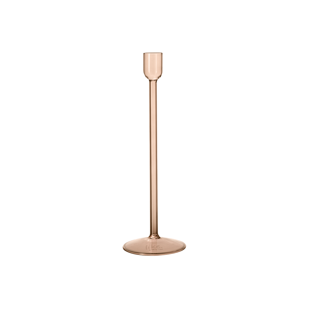 Like Home Candlestick holder - Brown, 3.2'' x 3.2'' x 9.9''
