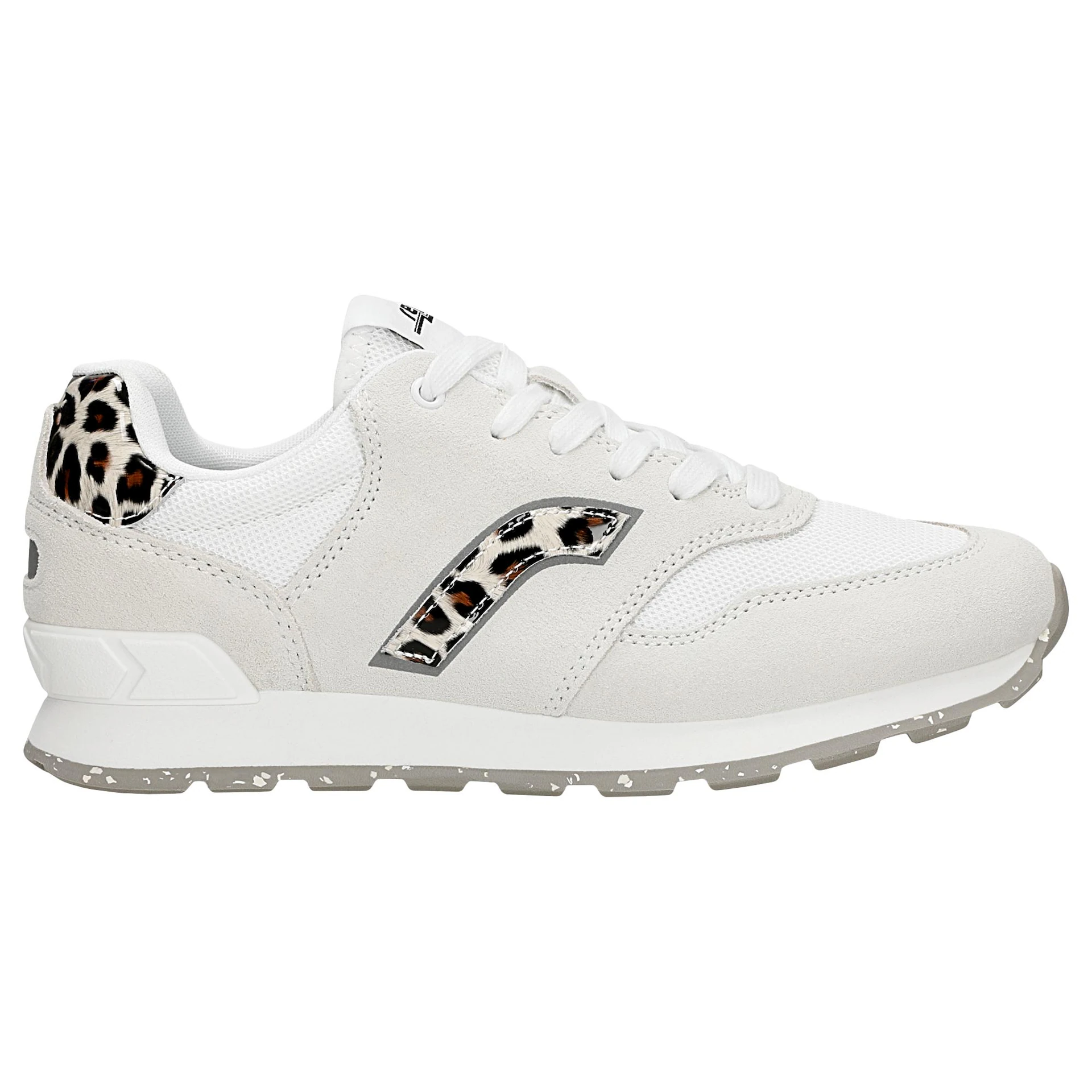 Białe sneakersy RELAKS z panterkowymi elementami