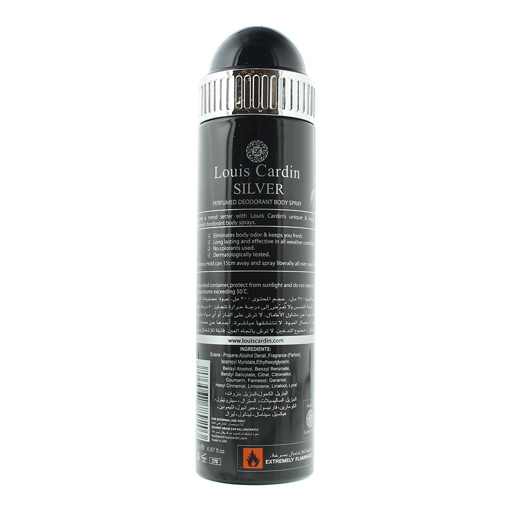 Louis Cardin Silver Deodorant Spray 200ml