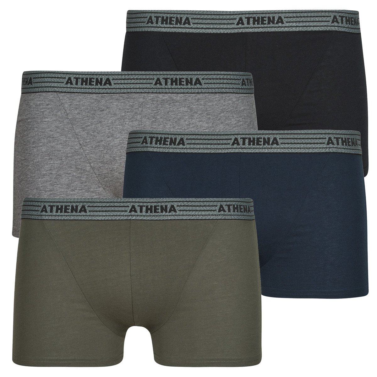 Athena - BASIC COTON Pack de 4 - Marine / Mottled / Grey / Kaki / Black