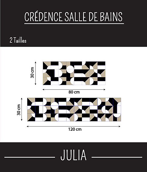 Crédence Alu adhésive JULIA 120 cm x 30 cm Ma Nouvelle Déco