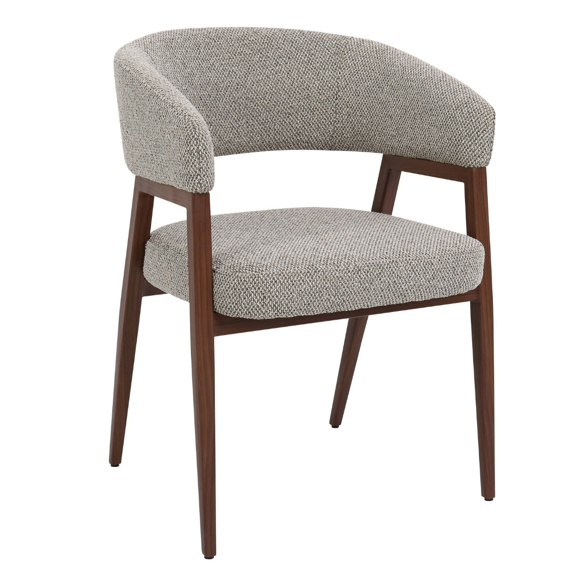 DÉJA Living Eetkamerstoel Fureso - Taupe/Walnoot - Set van 2