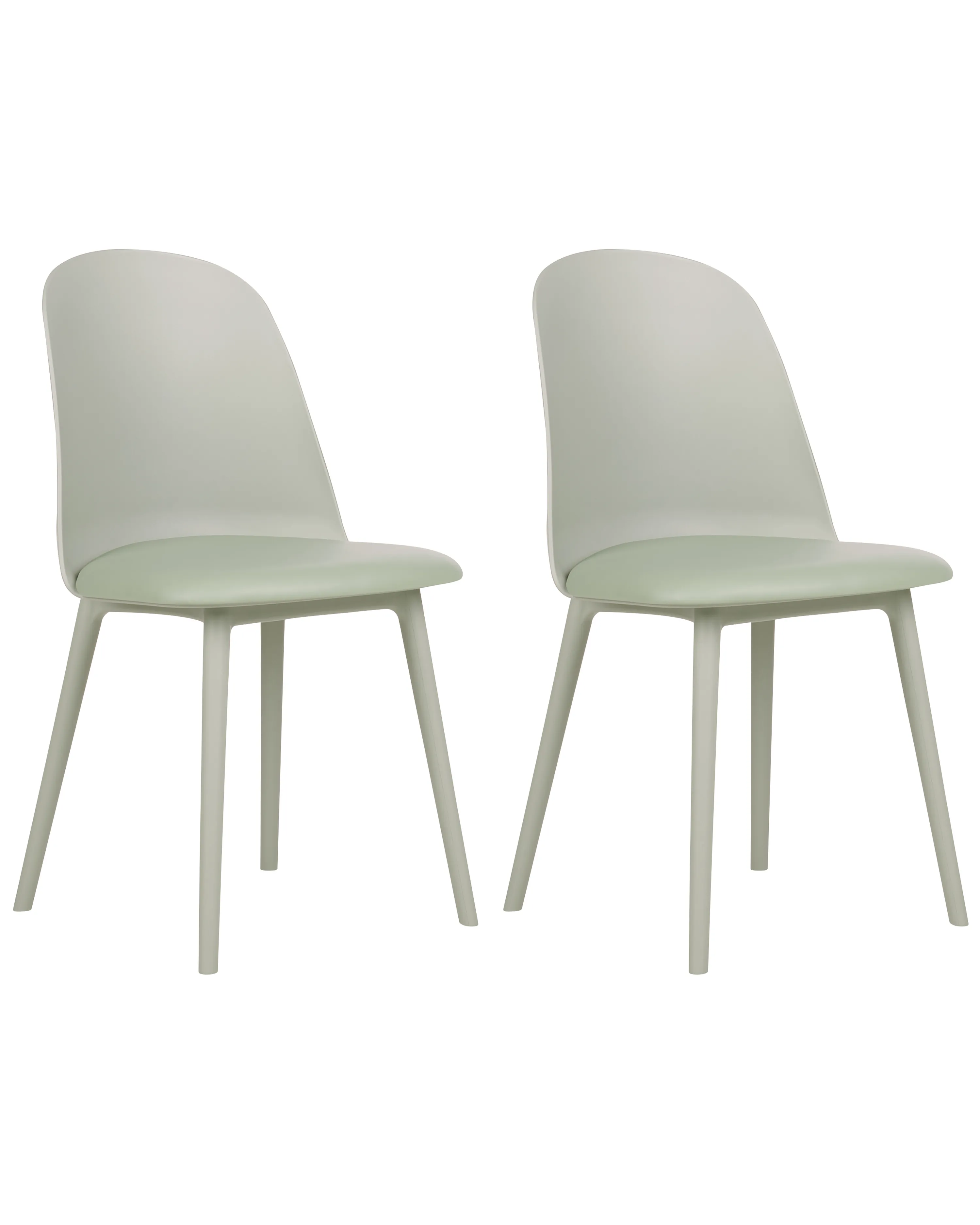 Set of 2 Dining Chairs FOMBY Light Green