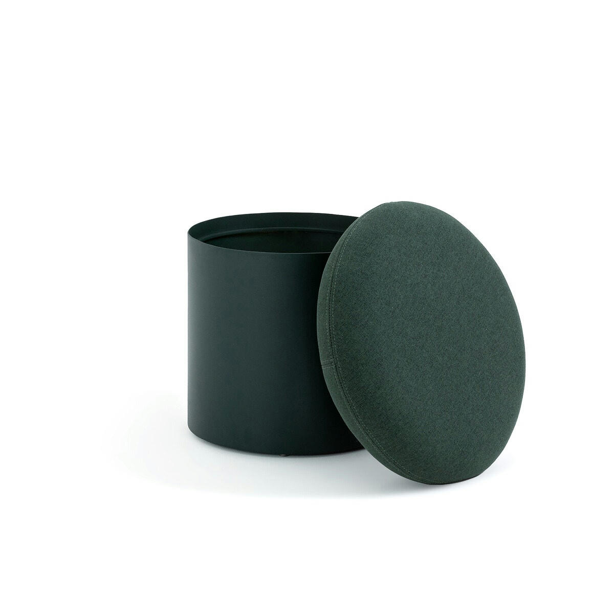 Pouf métal acier et polyester avec coffre, Ludik