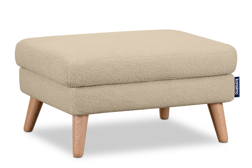 KONSIMO TAGIO Pufa skandynawska, baranek, kolor beżowy