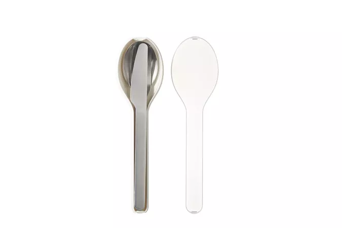 Komplet 3 sztućców w etui Mepal - Ellipse Białe 1KM.SZT.320