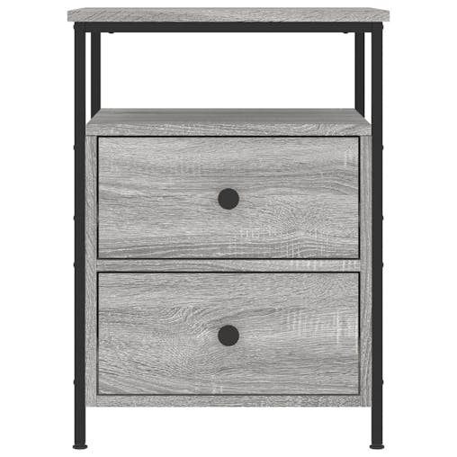 NNEVL Bedside Cabinets 2 pcs Grey Sonoma 44x45x60 cm Engineered Wood