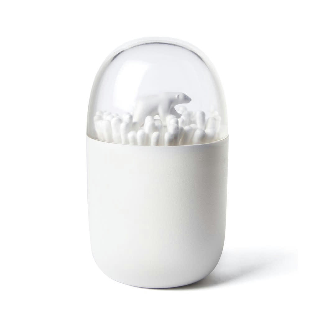 OURS - Boite à coton-tiges ours blanc