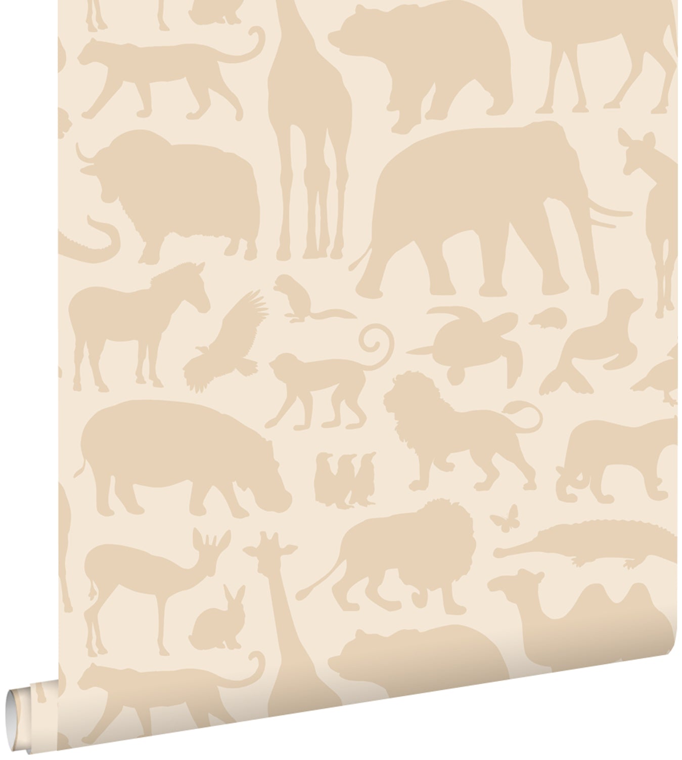 ESTAhome behang dieren beige - 53 cm x 10.05 m - 139788