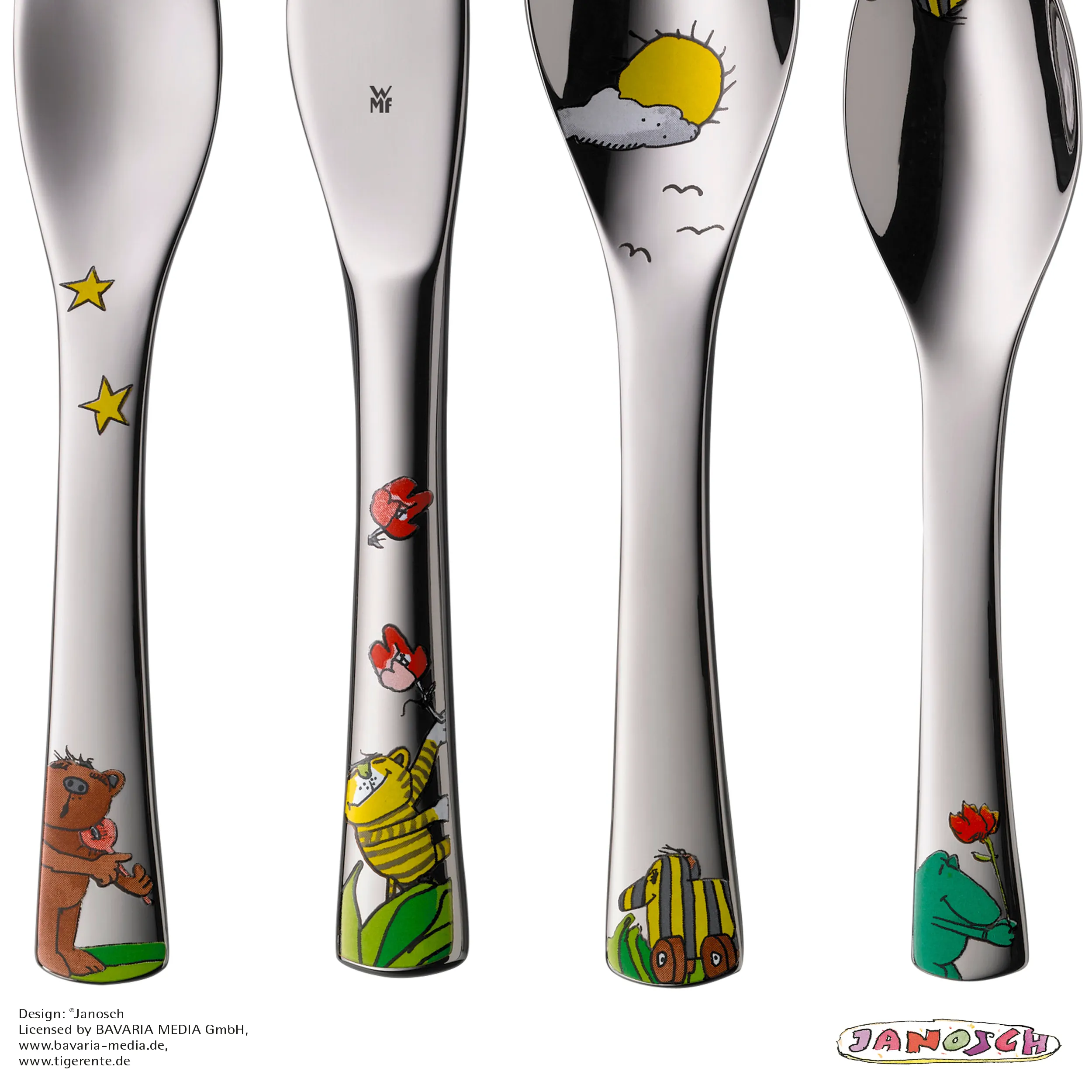 Kids cutlery set Janosch, 4-piece
