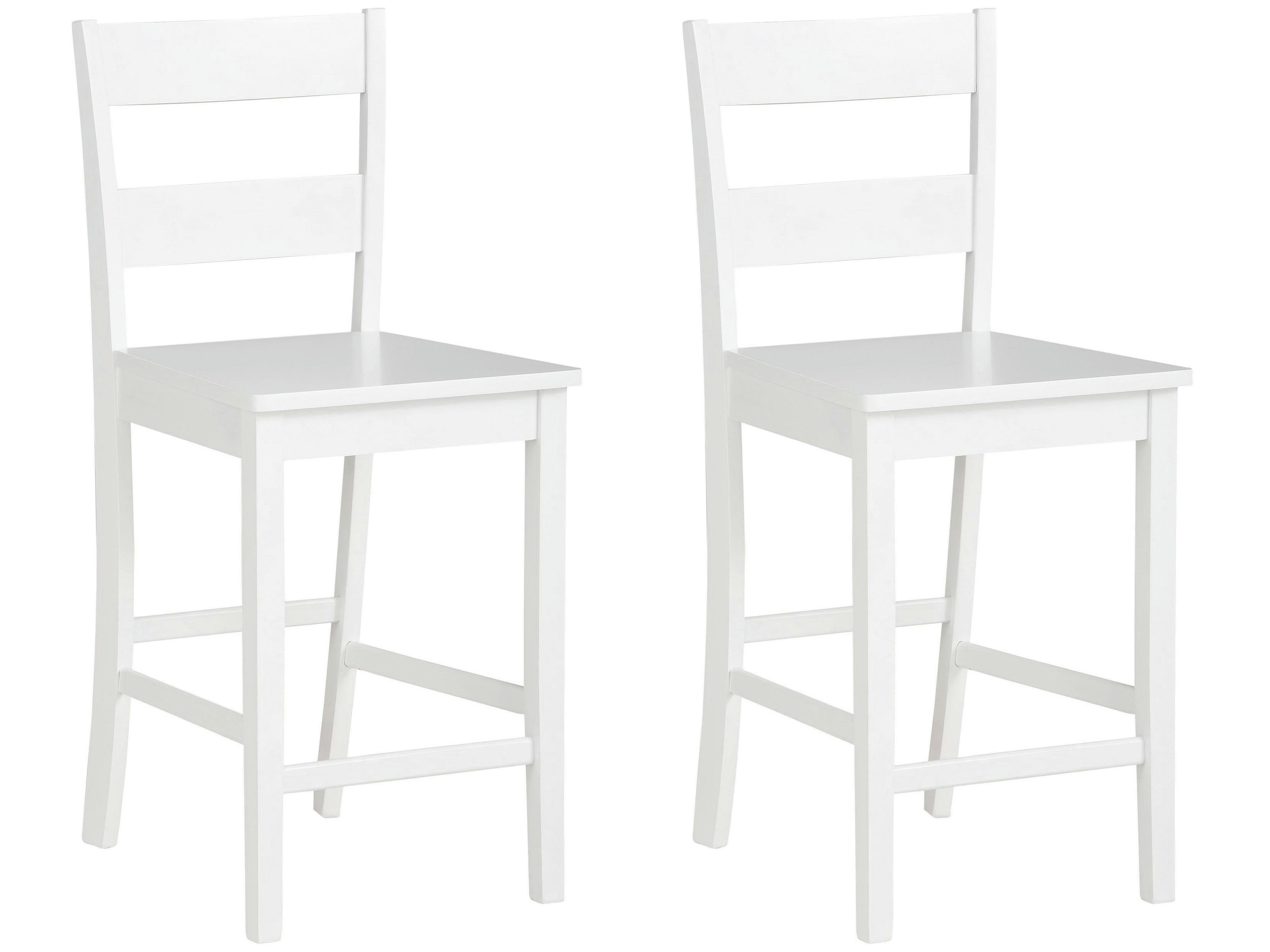 TORPEDO - Tabourets de bar set de 2 en MDF blanc