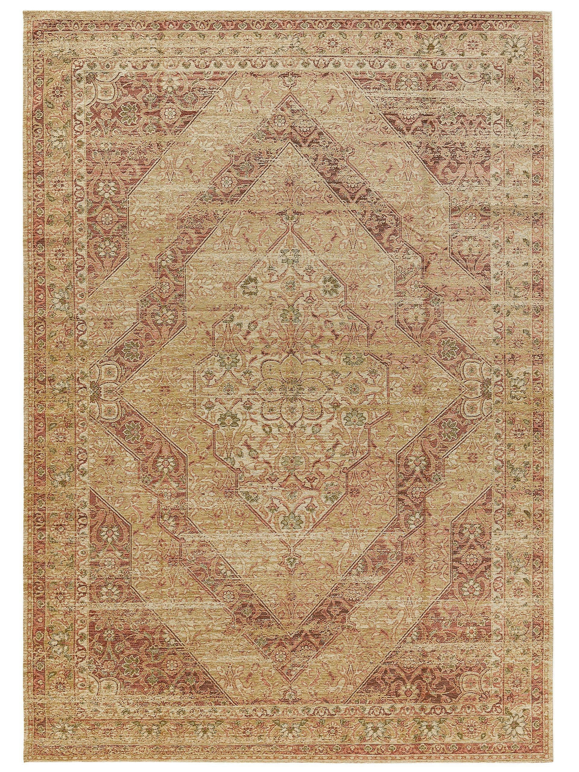 FRENCIE - Tapis tissé à plat rose 200x285